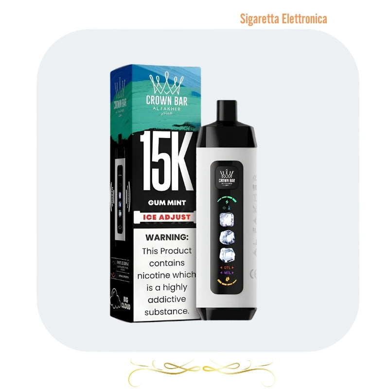 AL Fakher Crown Bar Ice Adjust 15000 15K Puffs - Sigaretta Elettronica