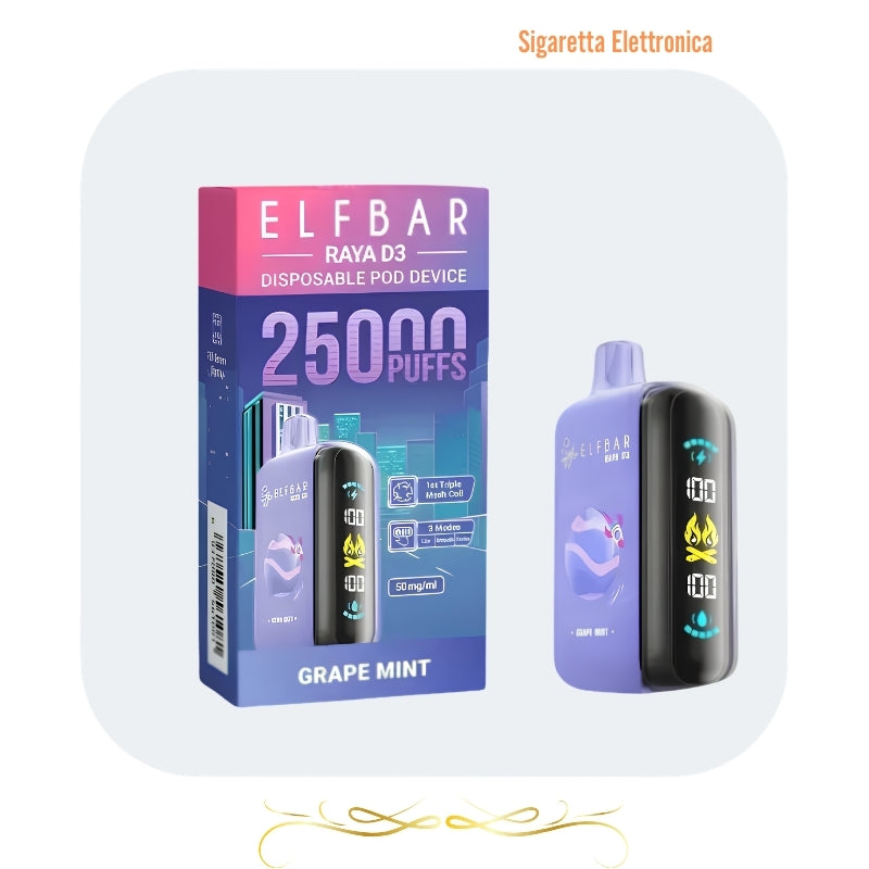 Elf Bar Raya D3 25000 25K Puffs - Sigaretta Elettronica